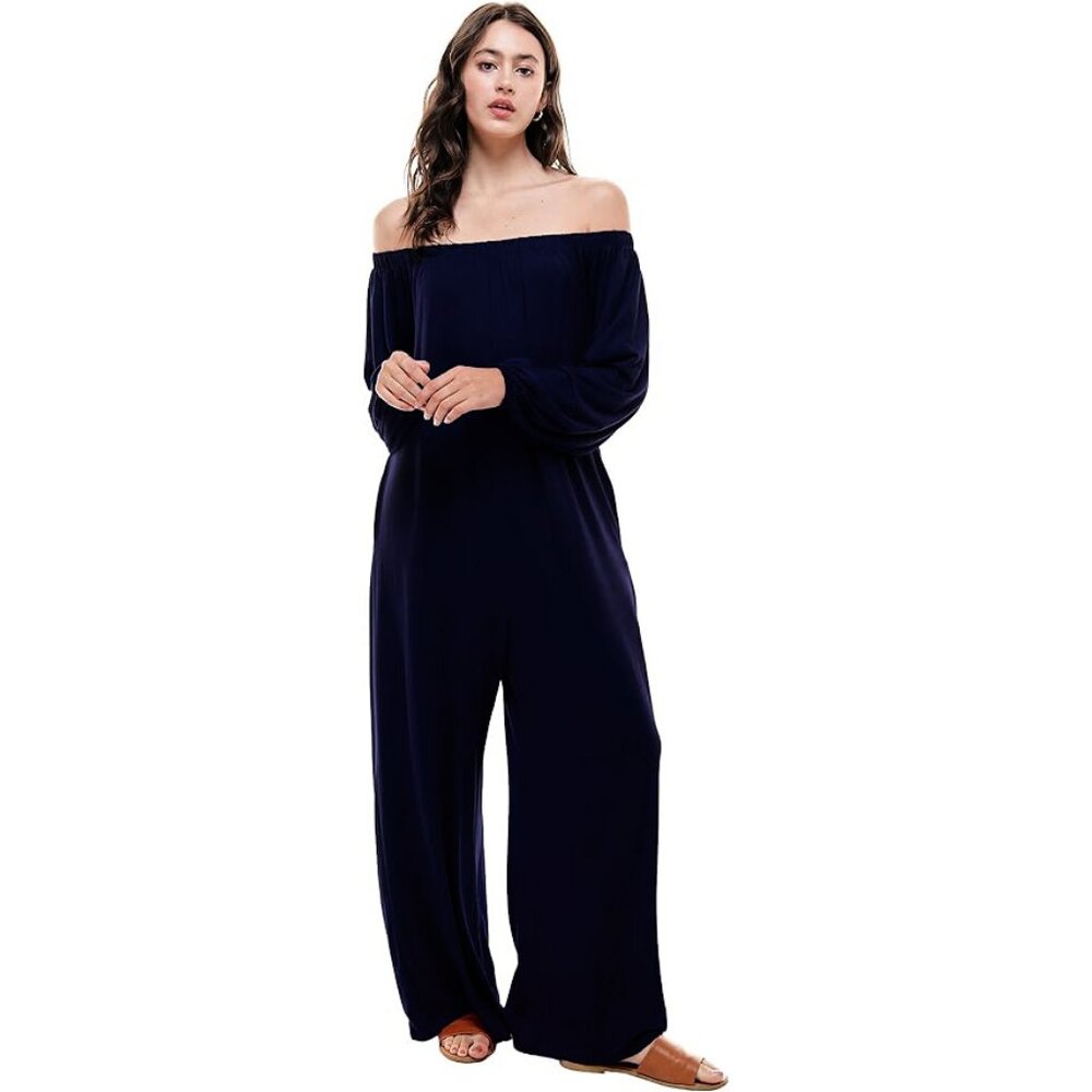 Loving People Off The Shoulder Wide‎ Leg Jumpsuit